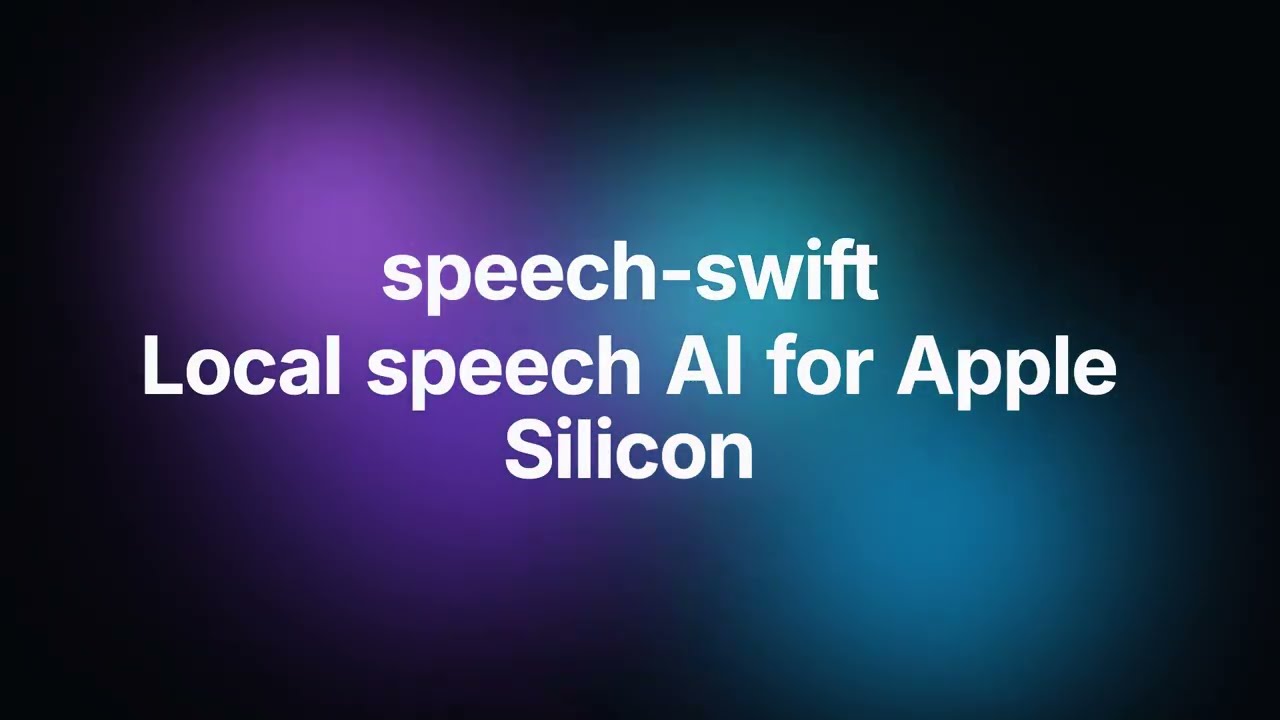 Local Speech AI on a MacBook — watch the 4-minute open-source library tour on YouTube