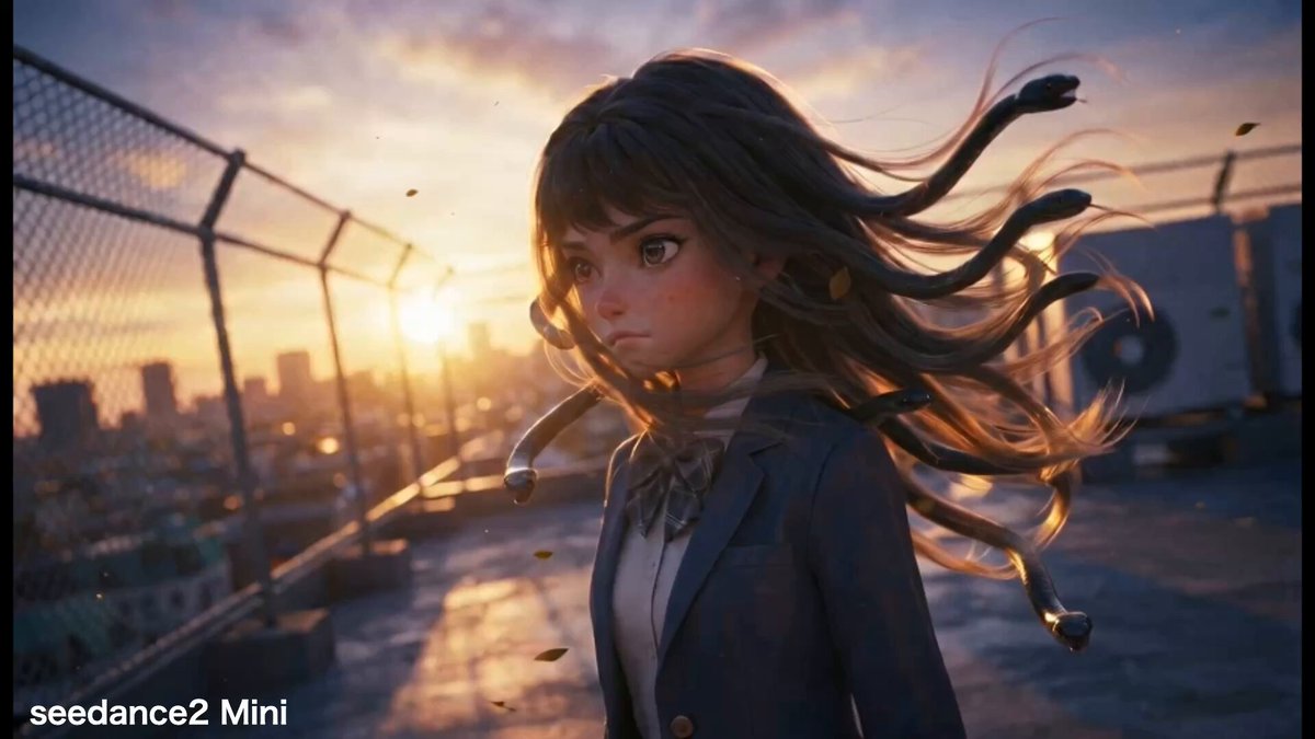Crying Medusa Girl Video Sequence
