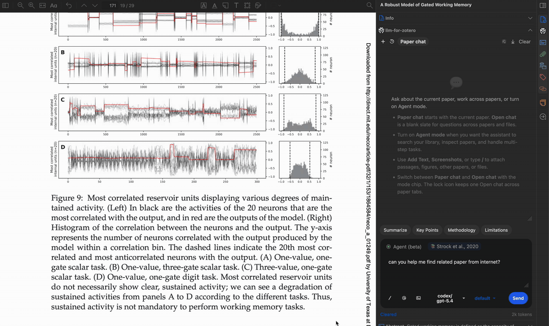 Animation showing agent finding related papers in the library
