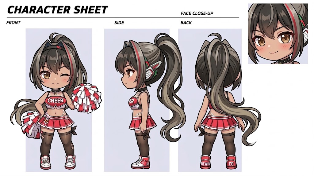Comic / Storyboard - Dynamic Cheerleader Performance Shot - Image 2