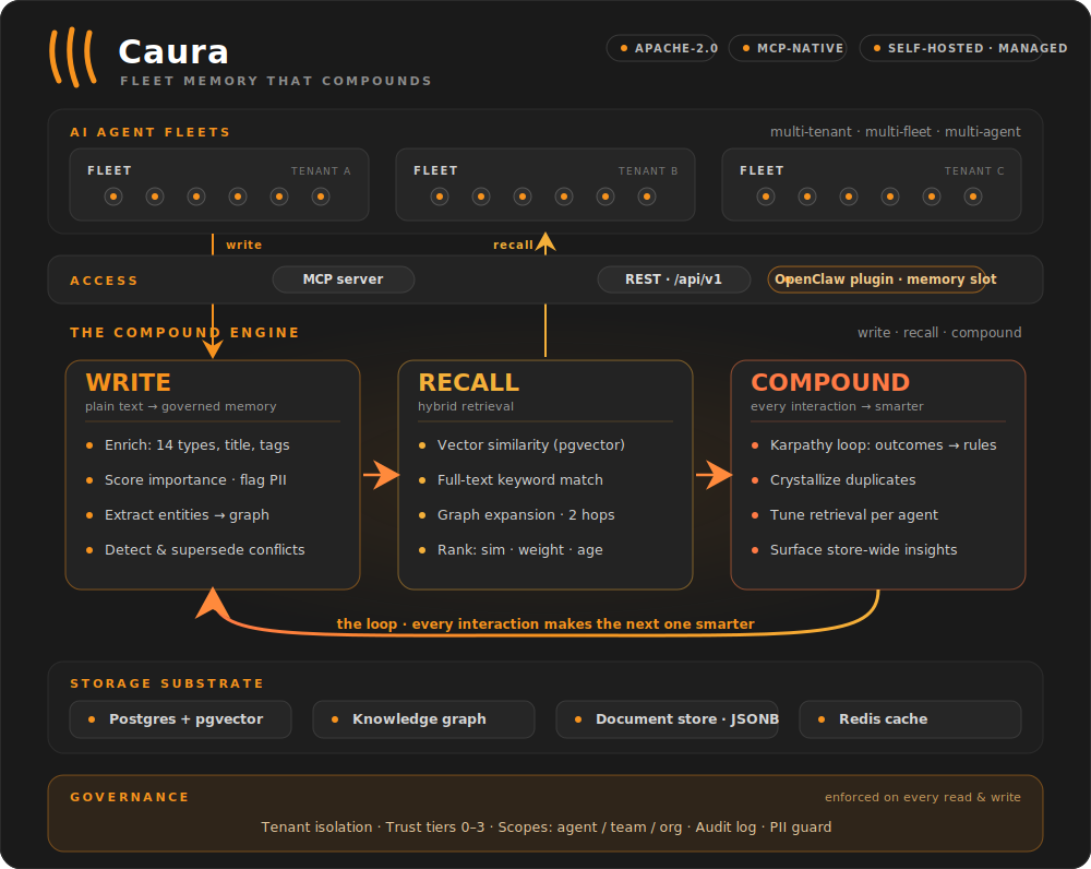 Caura — Fleet Memory that Compounds