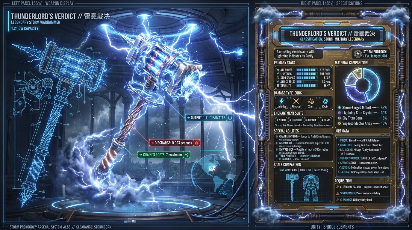 赛博奇幻全息武器系统