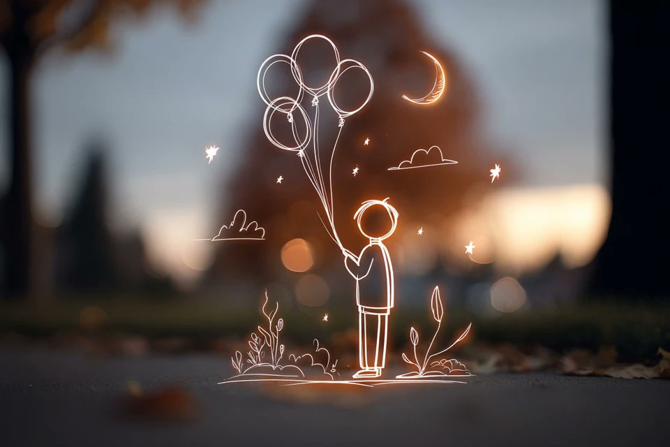 儿童简约绘画风格