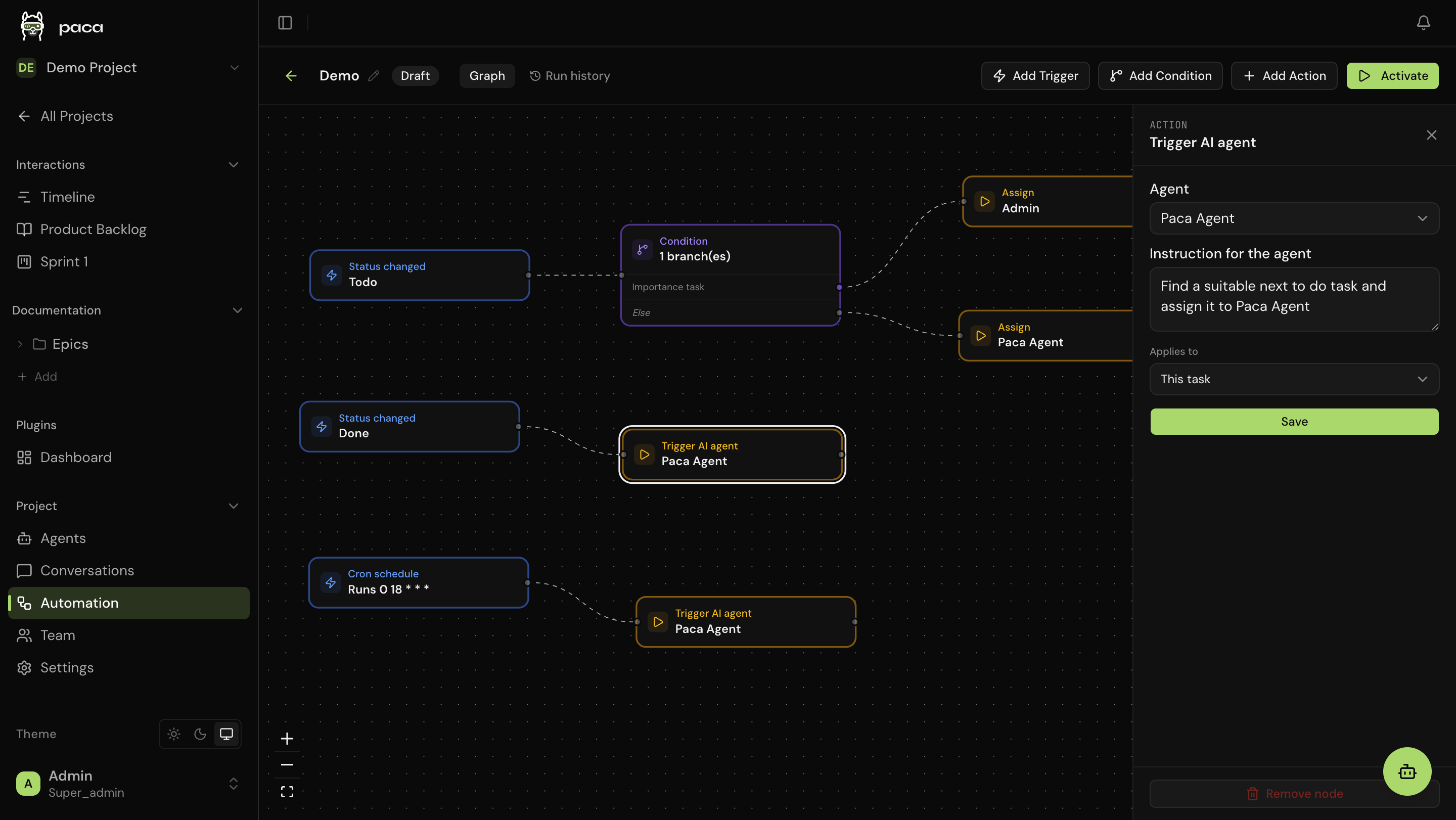 Paca v0.11.0 — Event-Driven Automation Engine with Visual Graph Builder