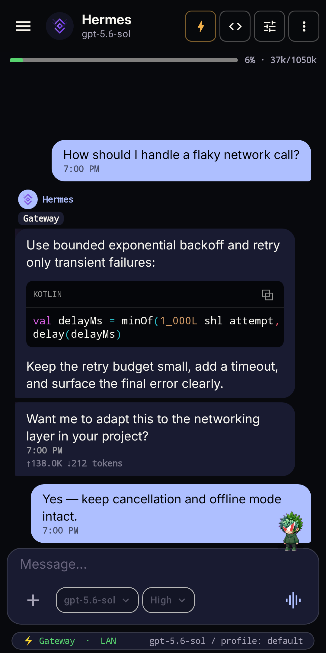 Streaming chat
