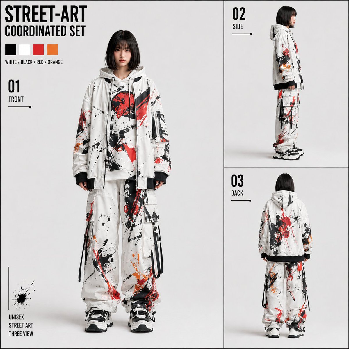 Product Marketing - Street Art Three-View Character Sheet - Image 1