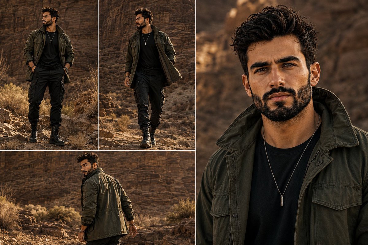 Social Media Post - Rugged Desert Fashion Collage - Image 1