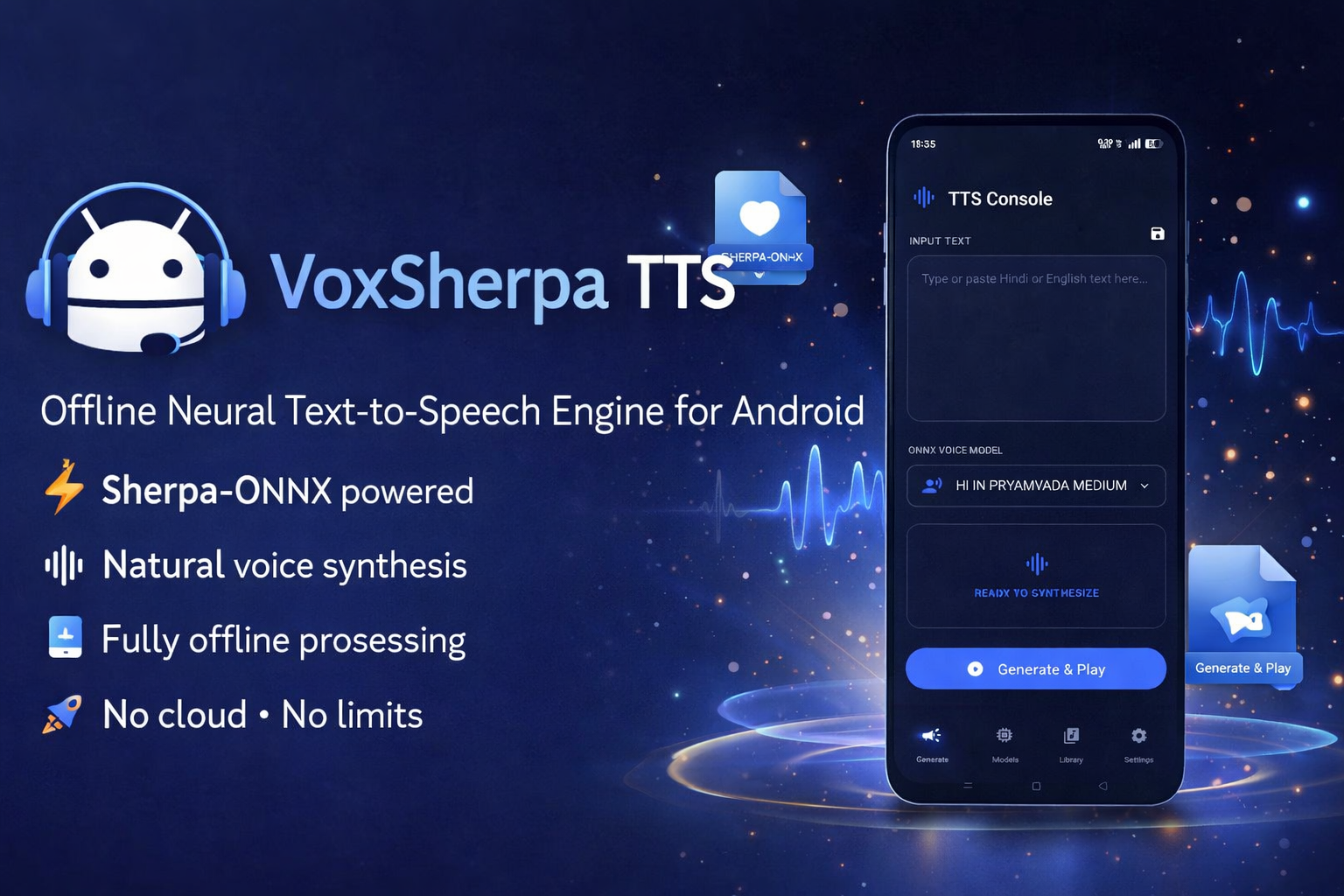 VoxSherpa TTS Banner