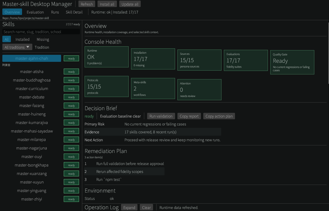 Master-skill Desktop Manager