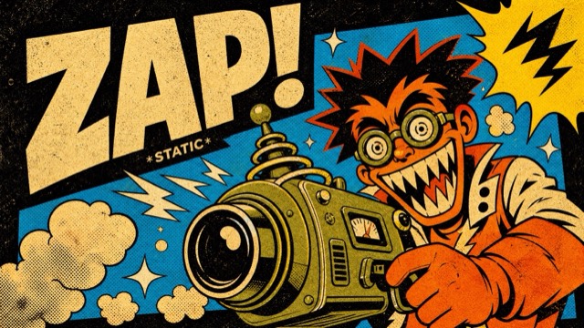 Impact Burst Halftone Comic Poster Style preview
