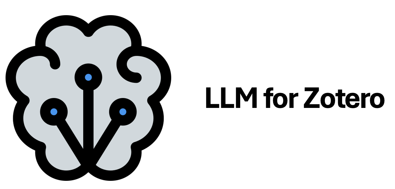 LLM for Zotero logo: a brain icon merged with the Zotero shield