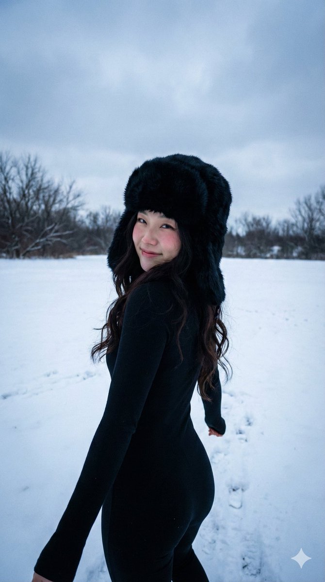 冬季雪景与韩国偶像