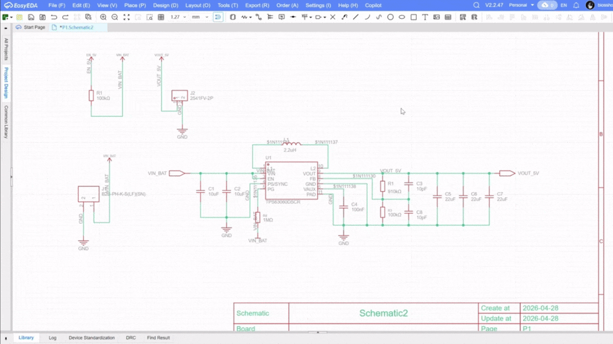 Circuit completion example 2
