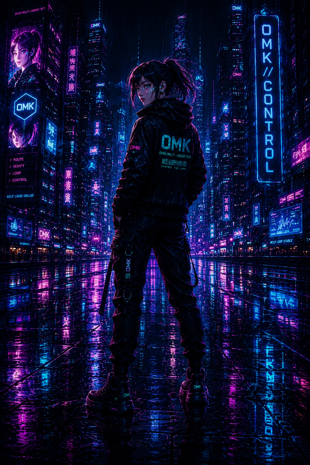 OMK girl — operator avatar for the OMK//CONTROL coding harness