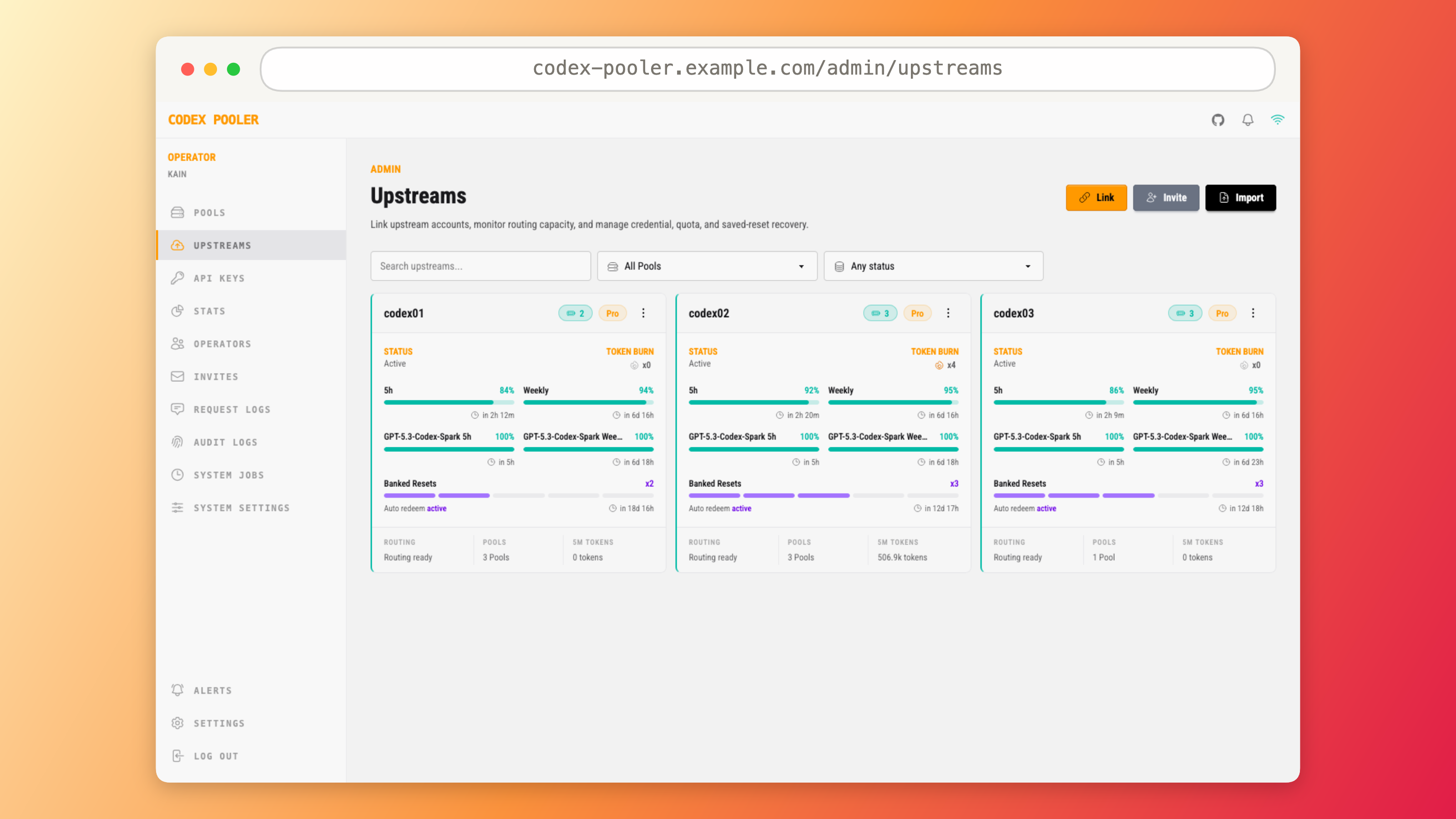 Codex Pooler upstream account readiness