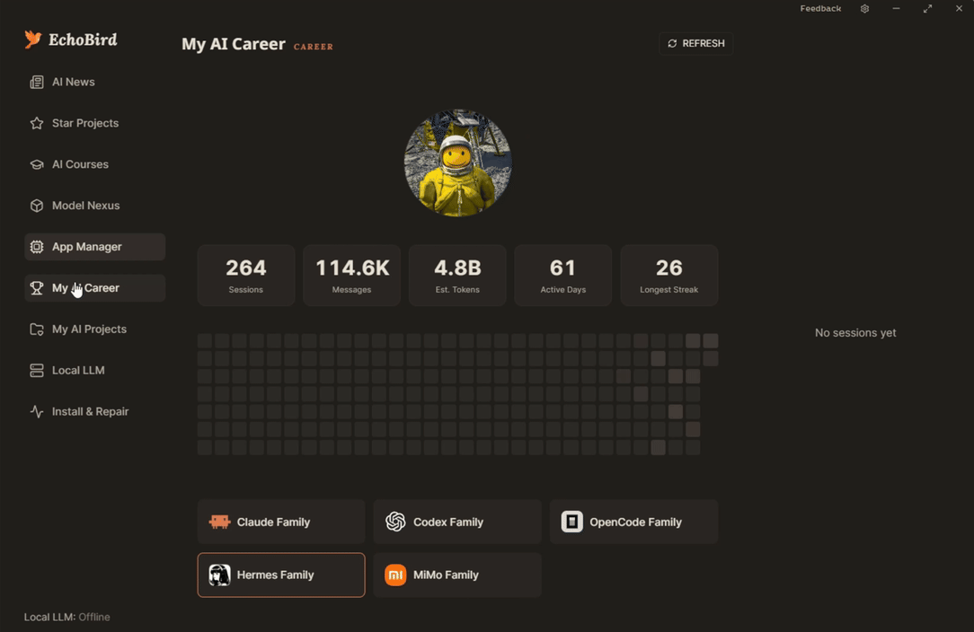 EchoBird — My AI Career dashboard